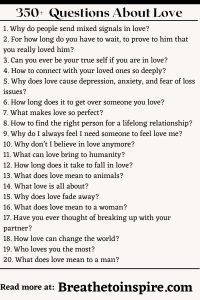 500+ Meaningful Questions About Love That Make You Think Deep (ask Your ...