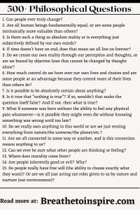 500+ Philosophical Questions (Deep, Dumb, Funny, Kids, Thought ...