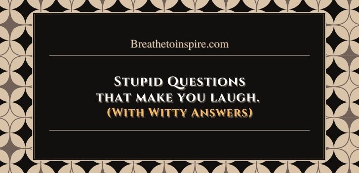 Stupid Questions that make you laugh 30 Stupid questions that make you think with answers (Funny & Dumb)
