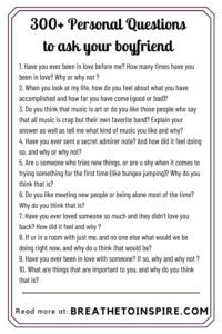 300+ Questions To Ask Your Boyfriend From Funny To Deep; Cute To Juicy ...