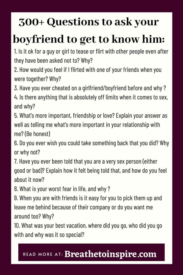 300+ Questions To Ask Your Boyfriend From Funny To Deep; Cute To Juicy ...