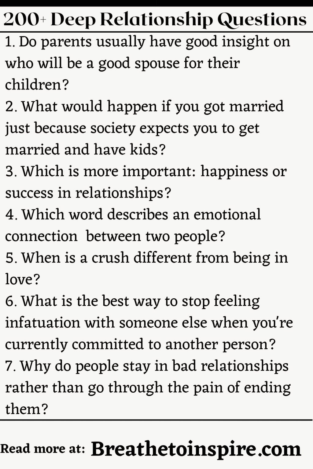 200+ Deep Relationship Questions To Ask Yourself And Others (Persuasive ...