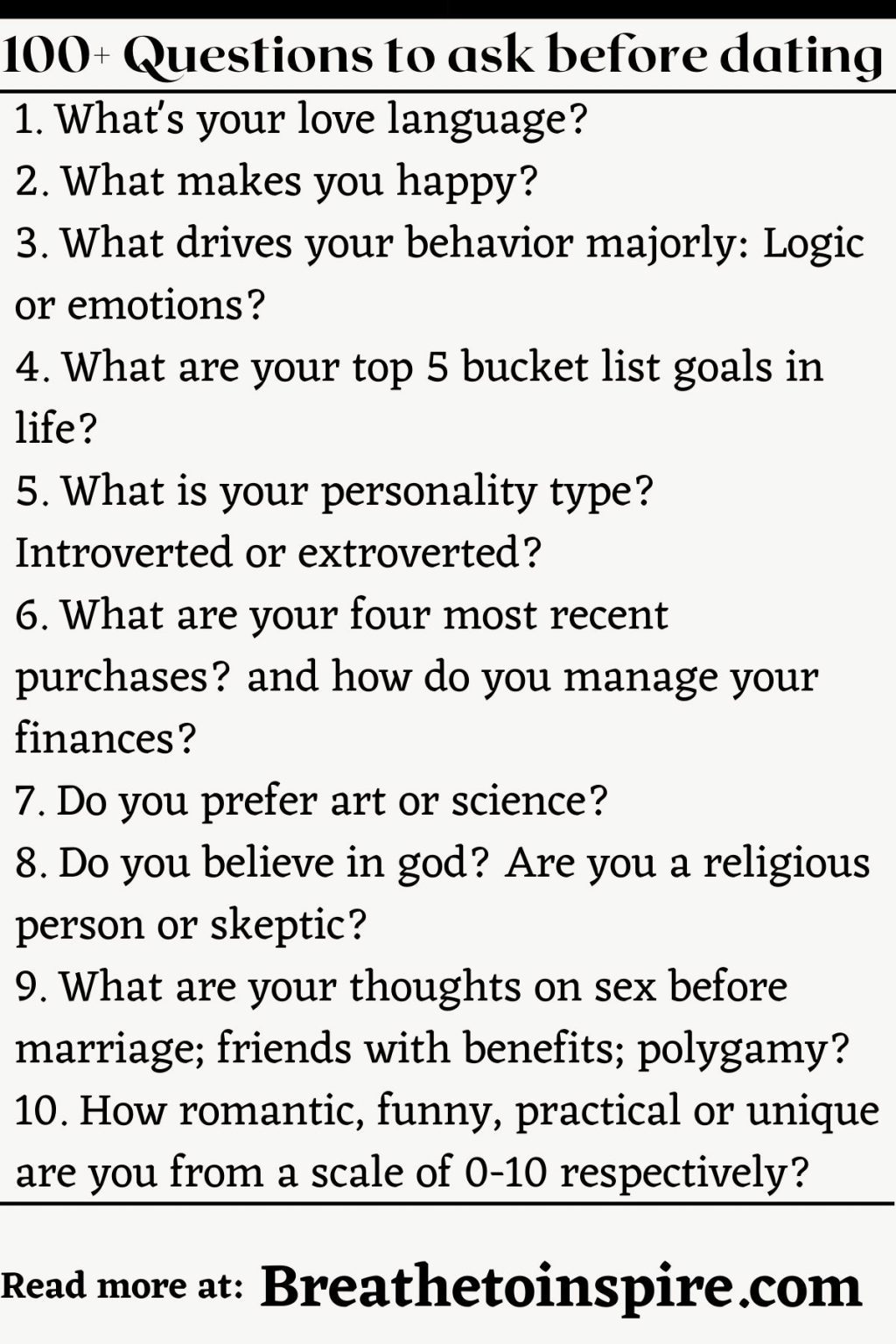 100+ Questions To Ask Before Dating (very Intuitive And Thoughtful ...