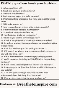 150 Dirty Questions To Ask Your Boyfriend (Naughty, Juicy, Sexual, Filthy, Nasty, Spicy
