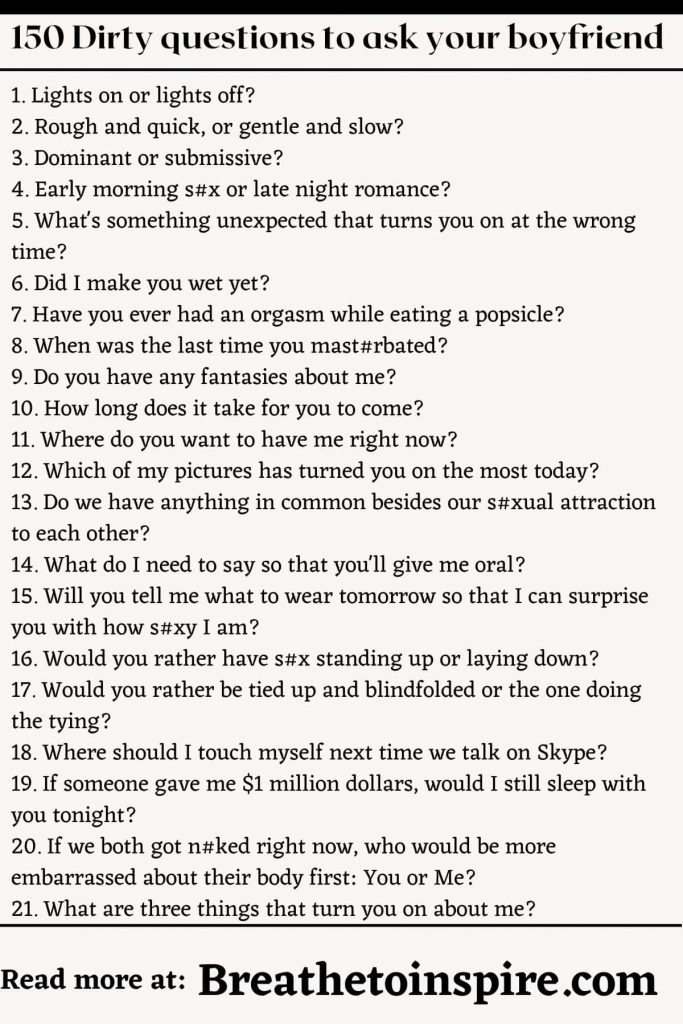 sexy questions to ask your boyfriend