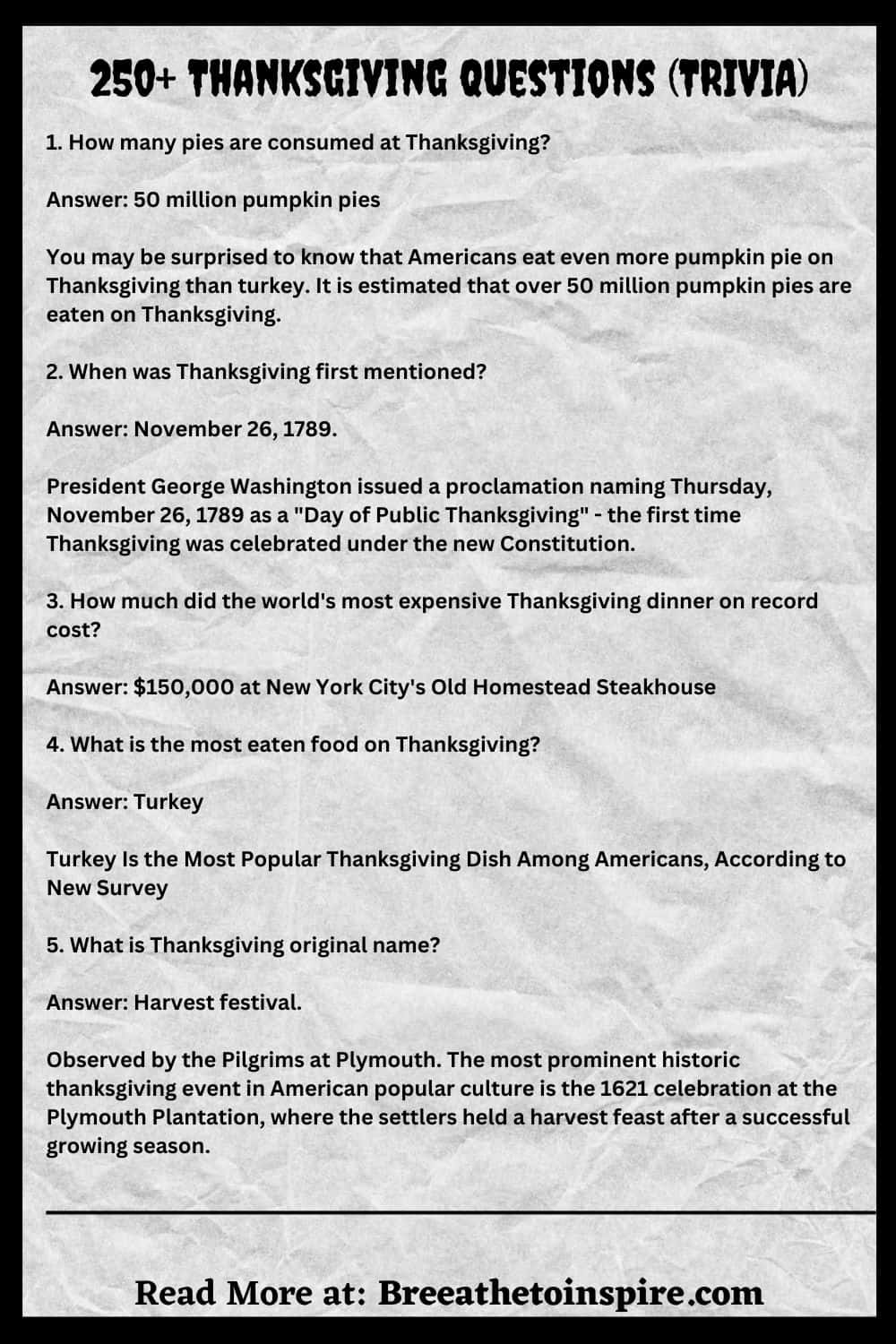 300 Thanksgiving Questions To Ask To Strengthen Relationships