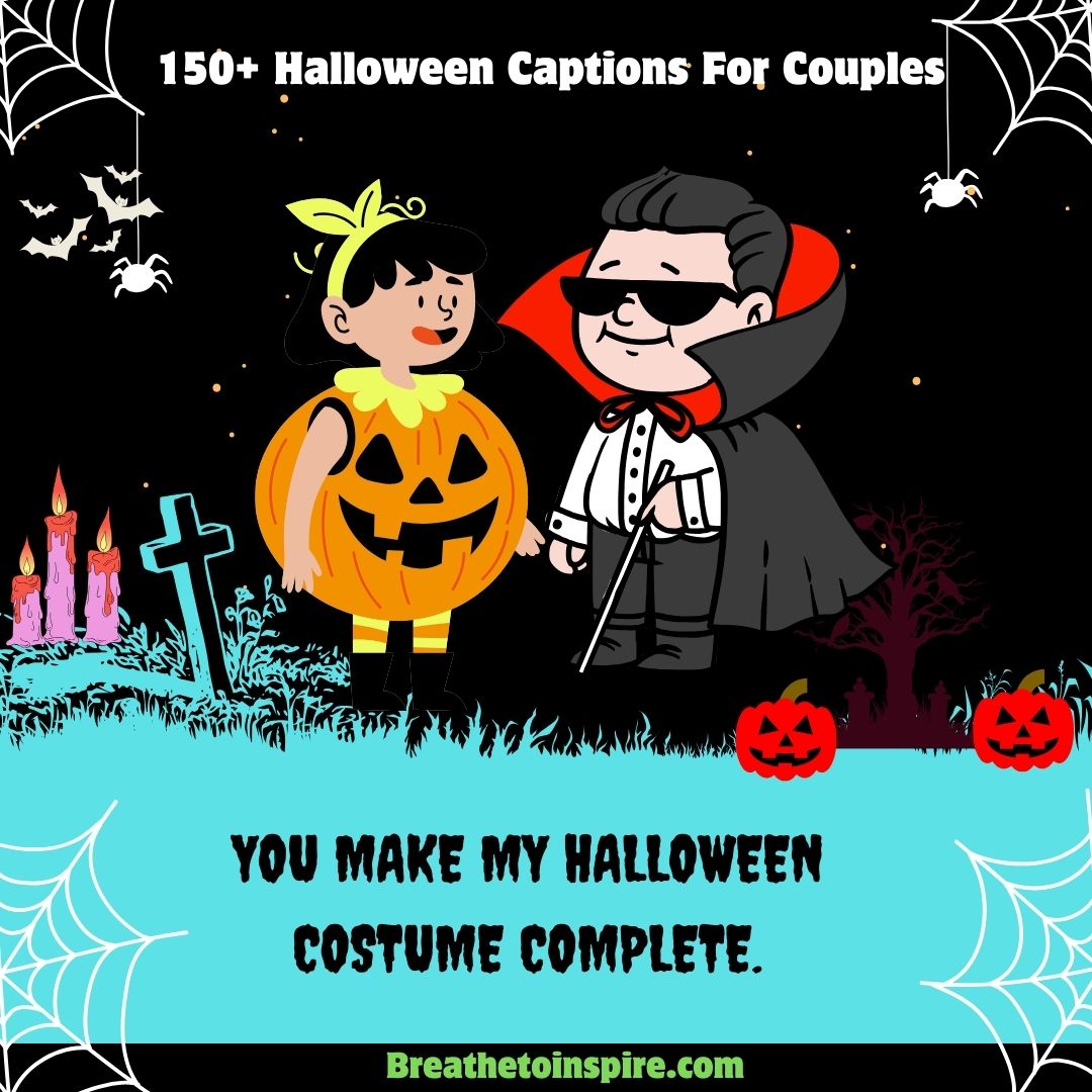 150+ Halloween Captions For Couples That Will Make Your Instagram