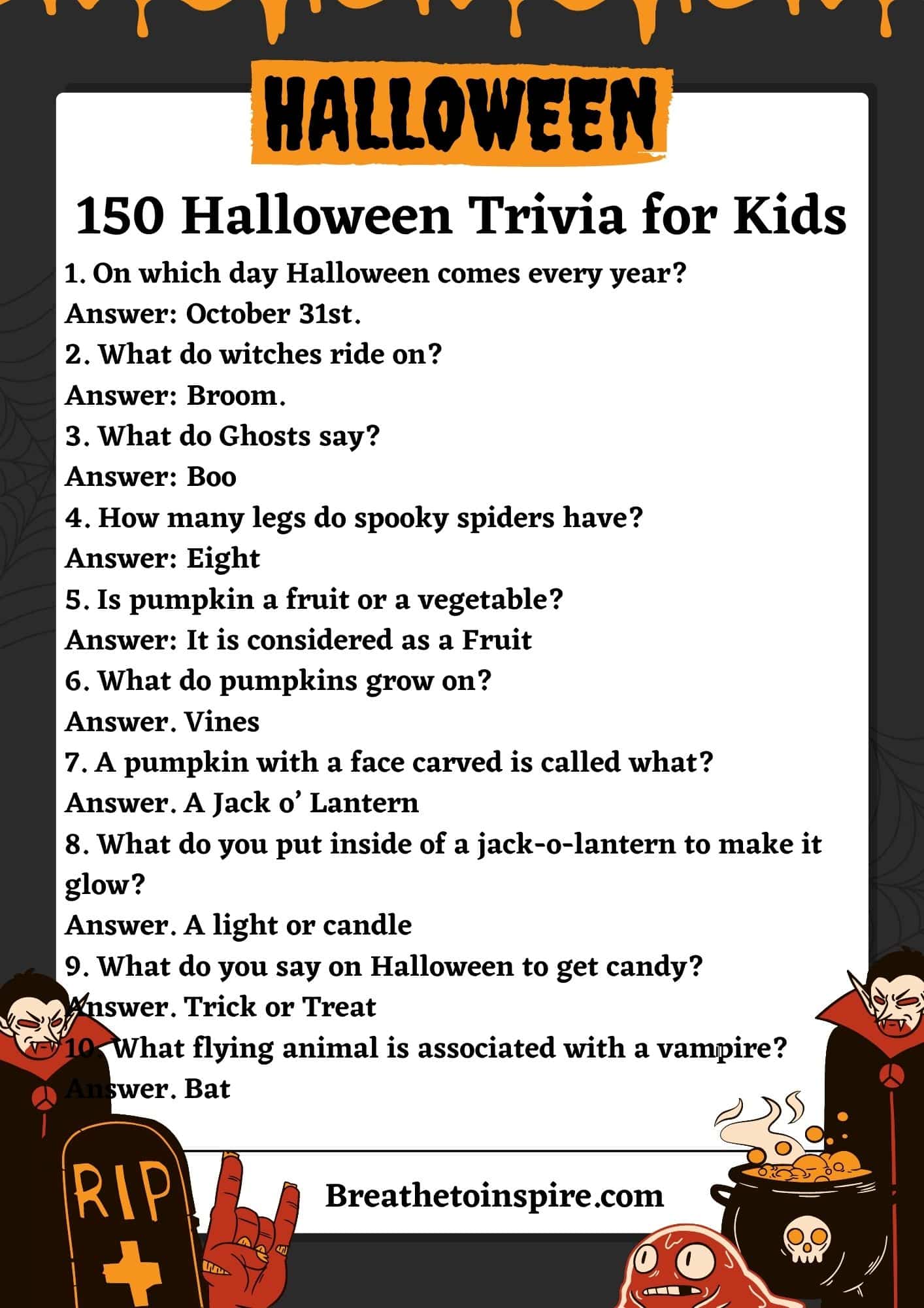 150 ultimate halloween trivia questions and answers game edition