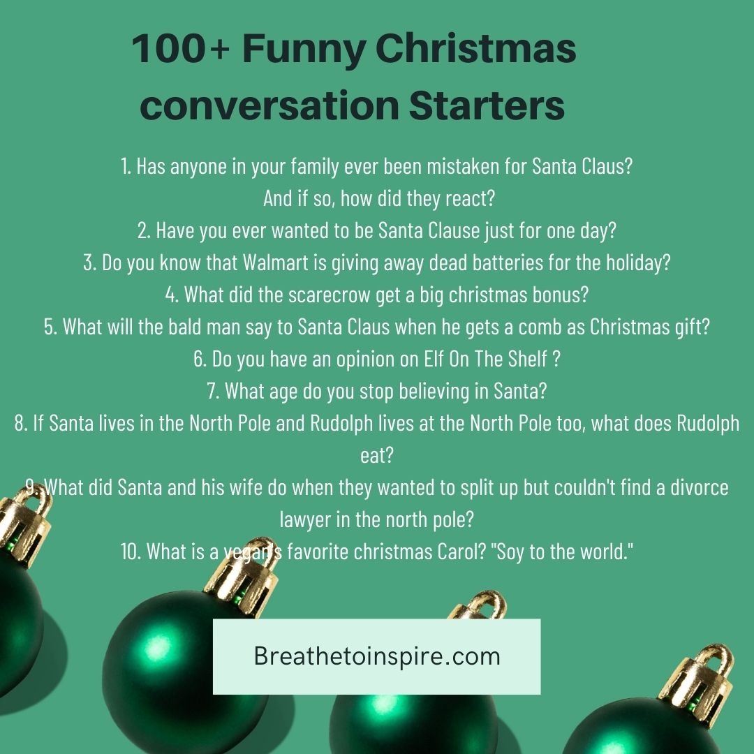 Christmas Conversation Starters Funny 