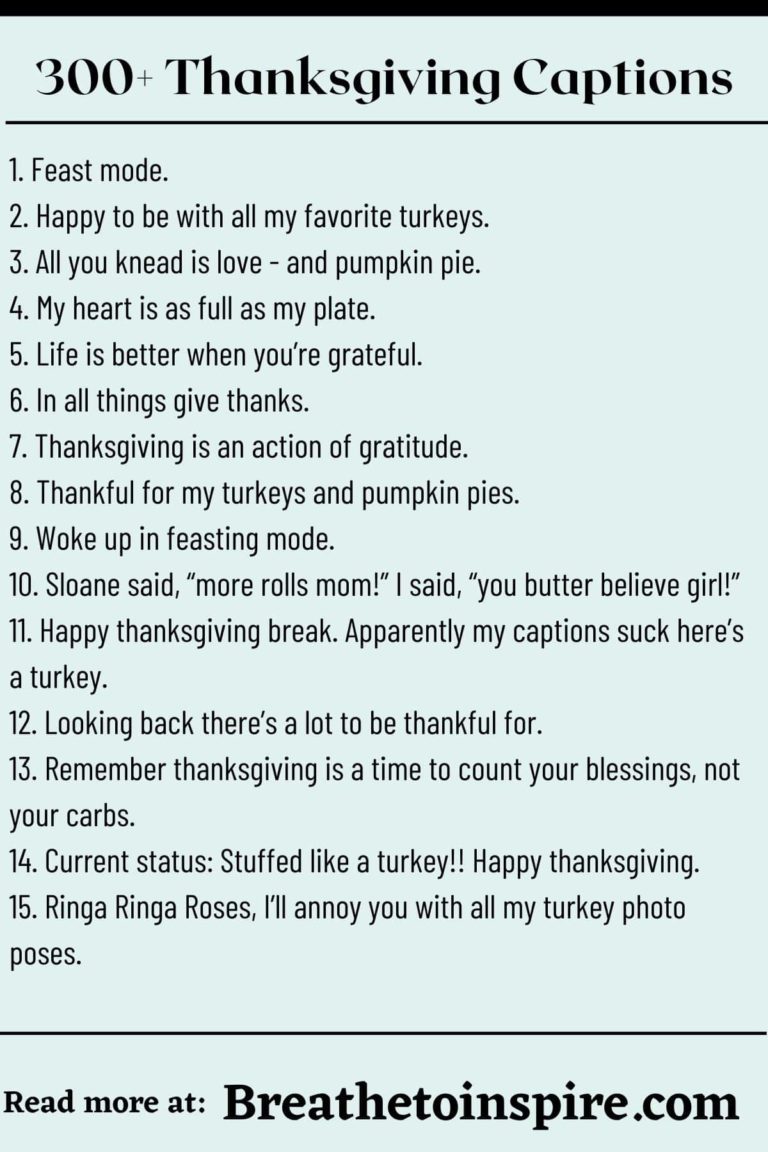 300 Thanksgiving Captions To Fill Your Social Media Feed With Gratitude ...