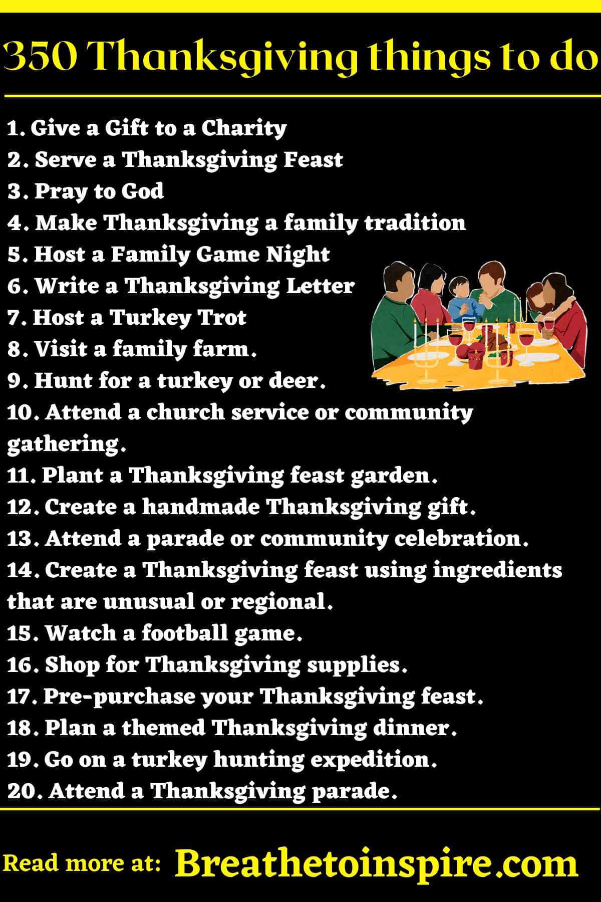 350 Things To Do On Thanksgiving Day Or Weekend (2022 Fun Thanksgiving Activities) Breathe To