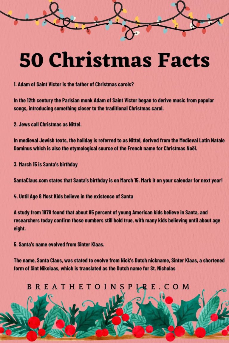 50 Christmas Facts About History, Fun Holiday Traditions All Around The World Breathe To Inspire