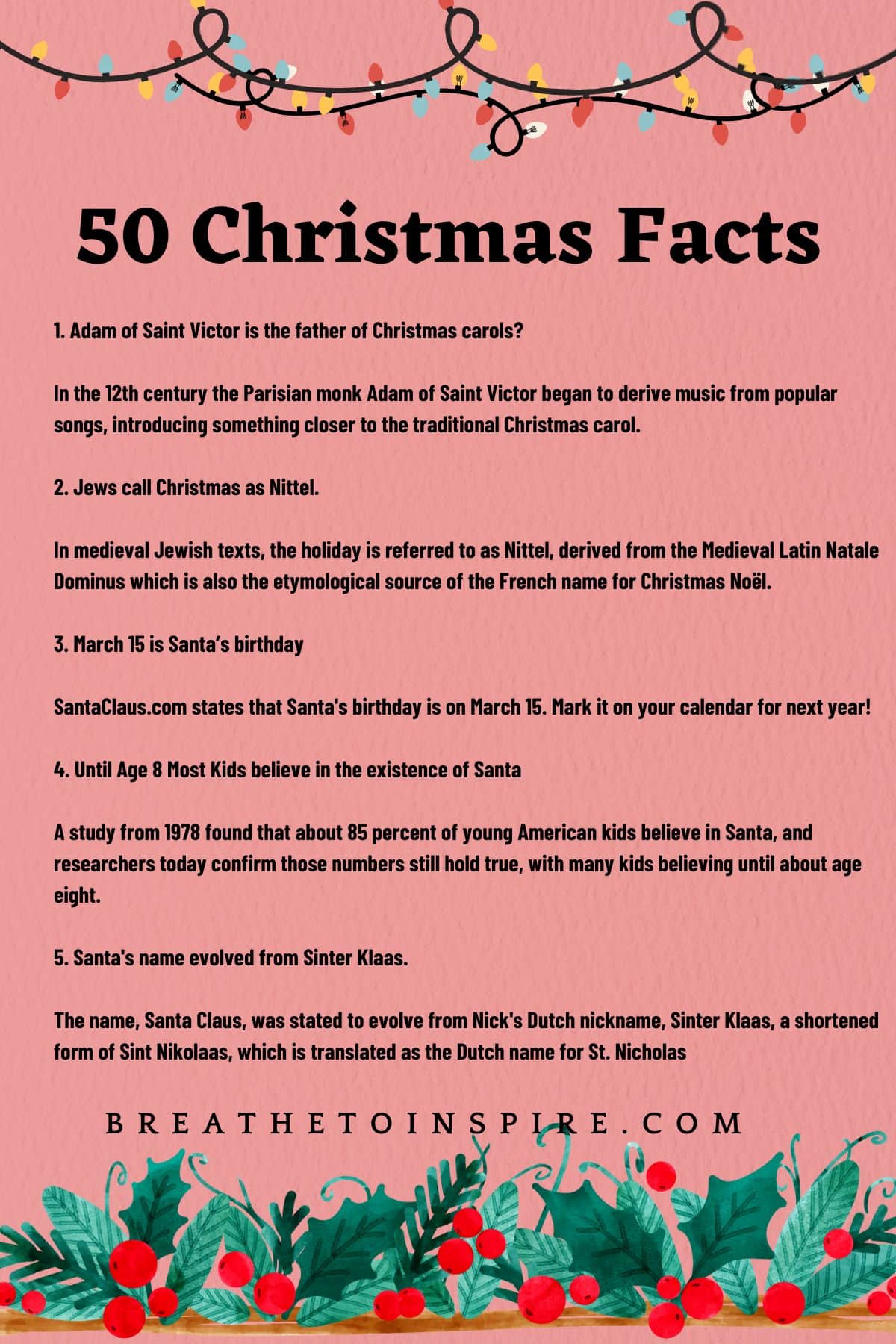 50 Christmas Facts About History, Fun Holiday Traditions All Around The