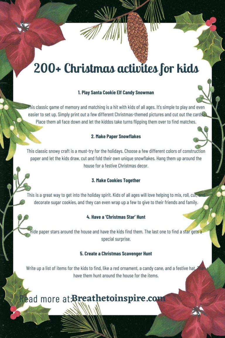 200+ Christmas Activities For Kids, Toddlers, Pre K, Kindergartens