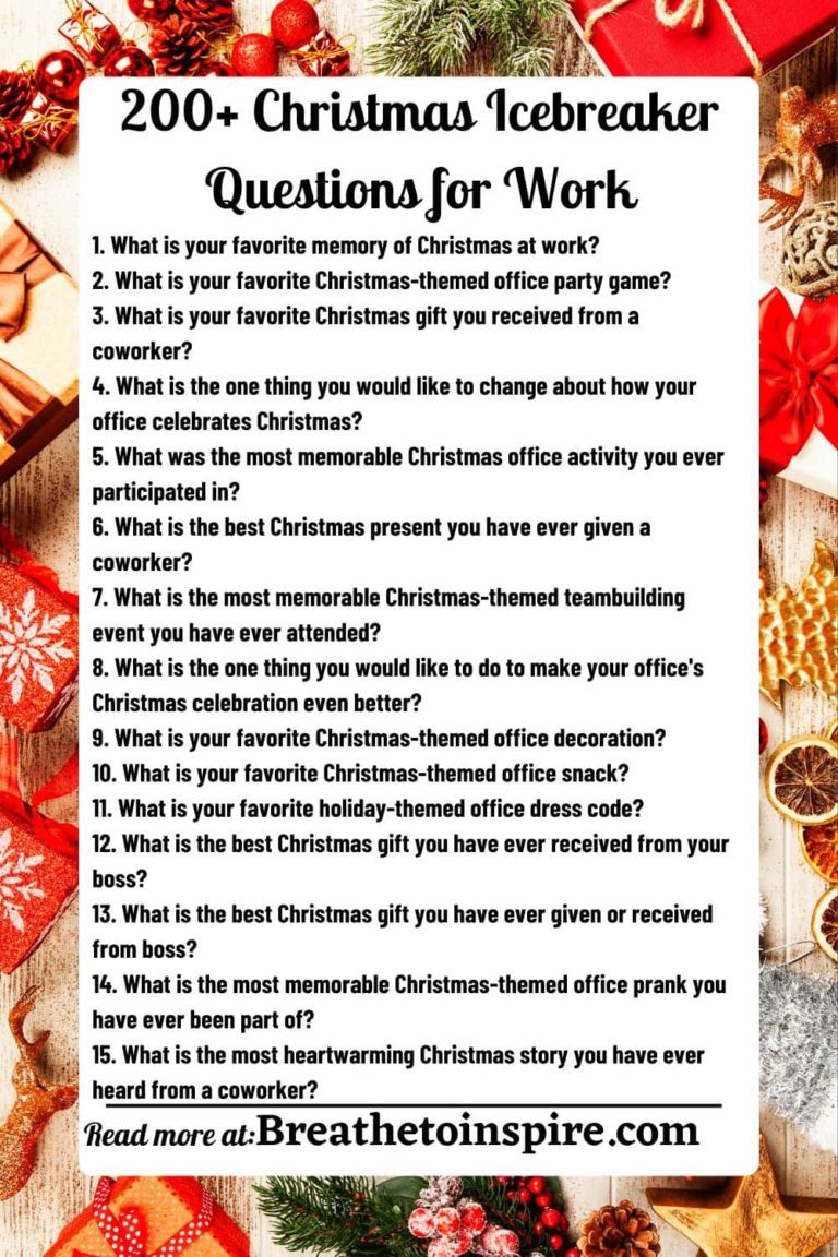 200+ Christmas Icebreaker Questions (for Family, Work Or Party 2023