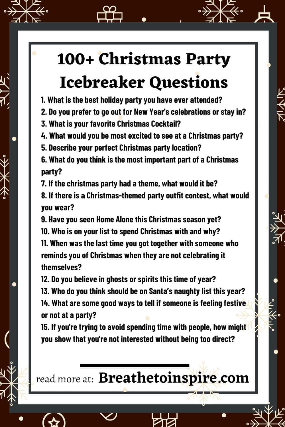 200+ Christmas Icebreaker Questions (for Family, Work Or Party 2023