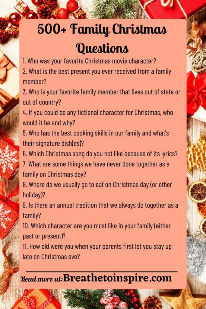 family-christmas-questions