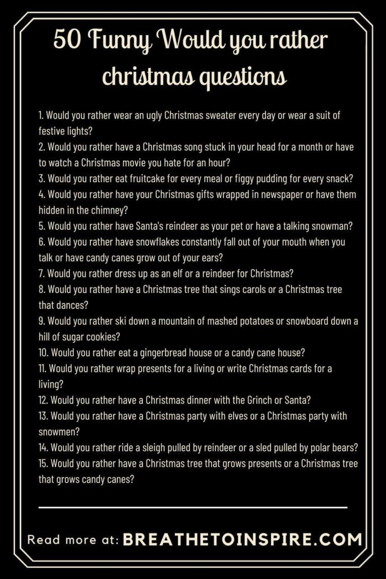 Funny Christmas Questions 