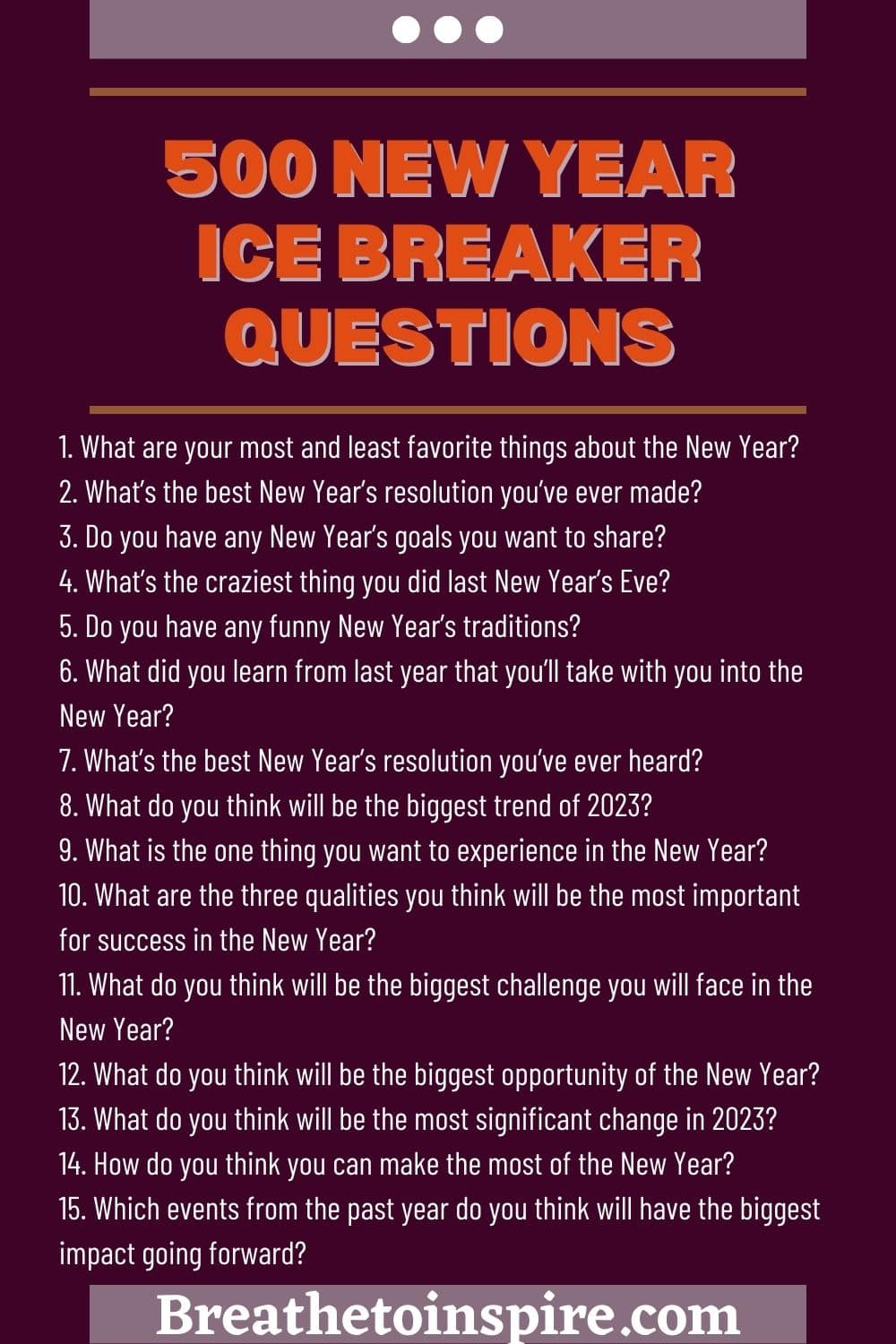 500 New Year Questions To Ask As Ice Breakers Or Conversation Starters ...