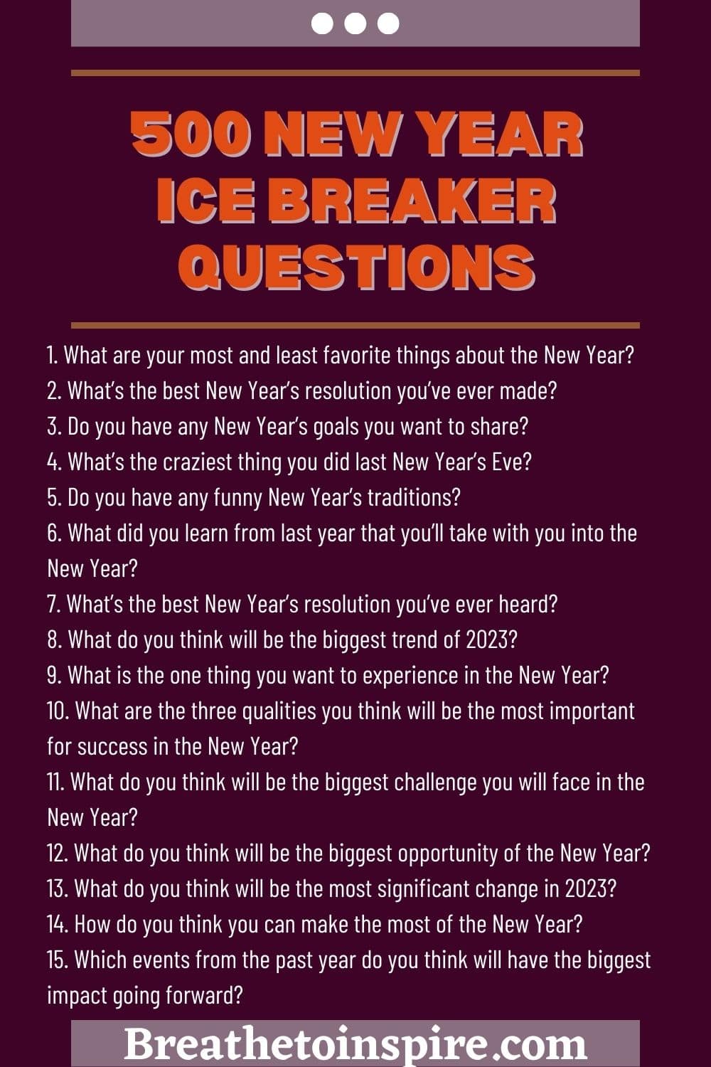 500 New Year Questions To Ask As Ice Breakers Or Conversation Starters