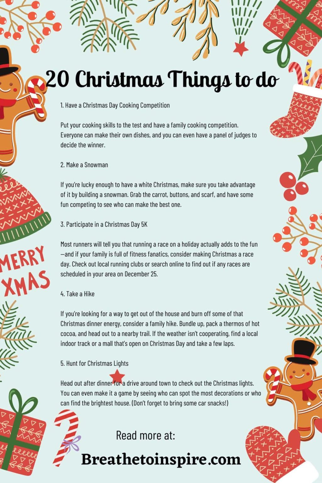 20 Things To Do On Christmas Day, Eve Or Weekend (adults And Kids Edition 2023) Breathe To