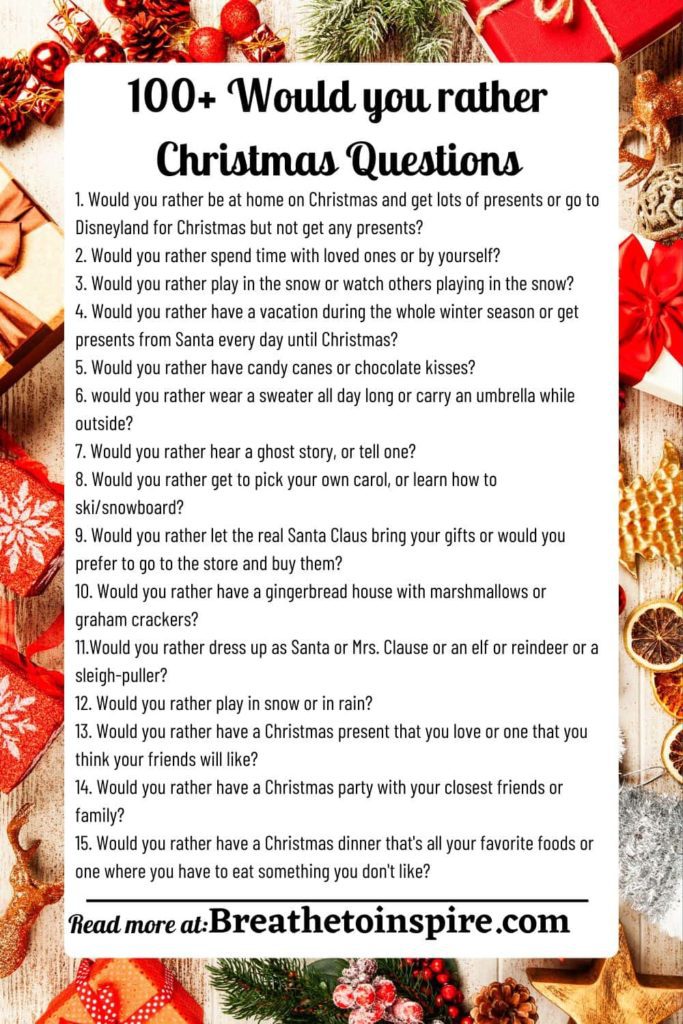 would-you-rather-christmas-questions