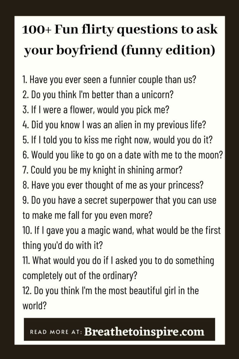 100+ Fun Questions To Ask Your Boyfriend (funny Edition) - Breathe To ...