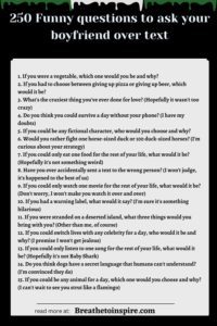 250 Questions To Ask Your Boyfriend Over Text (freaky, Deep, Funny ...