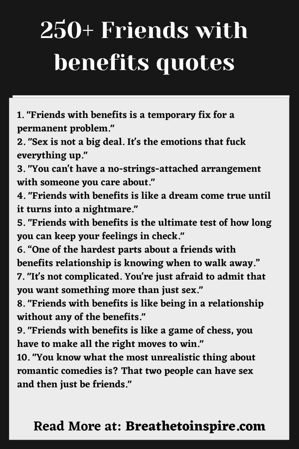 The Ultimate List Of 250+ Friends With Benefits Quotes - Breathe To Inspire