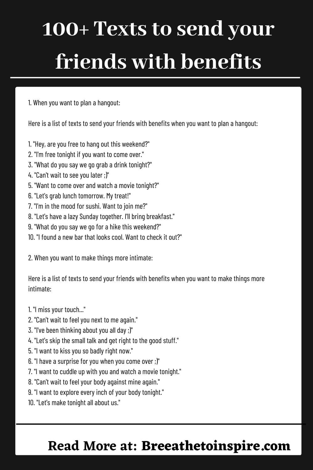 What To Text Your Friend With Benefits? (20 Texting Ideas And 100