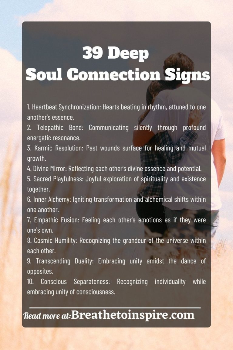 35+ Deep Soul Connection Signs Of A True Soulmate - Breathe To Inspire