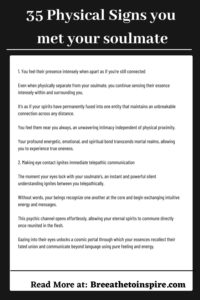 35 Soulmate Physical Signs: Physical Signs You Met Your Soulmate - Breathe To Inspire