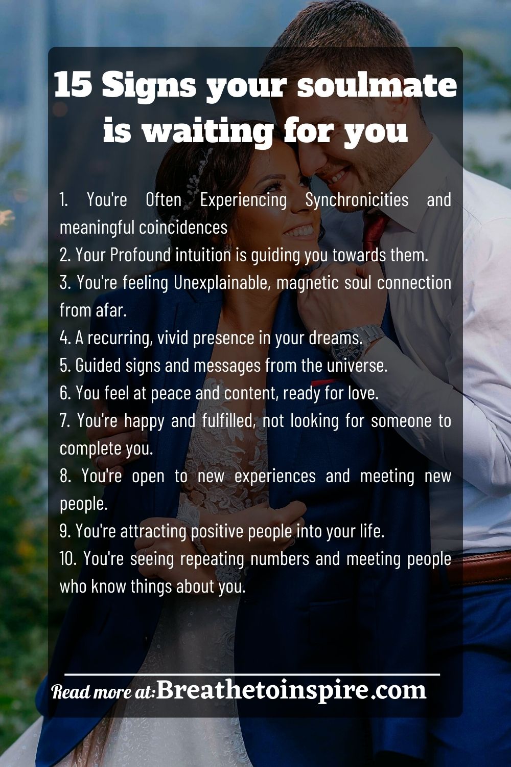 15 Signs Your Soulmate Is Waiting For You - Breathe To Inspire