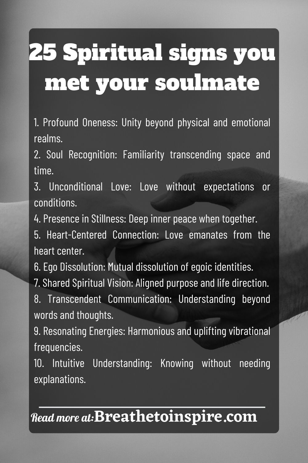 25 Spiritual Signs You Met Your Soulmate - Breathe To Inspire