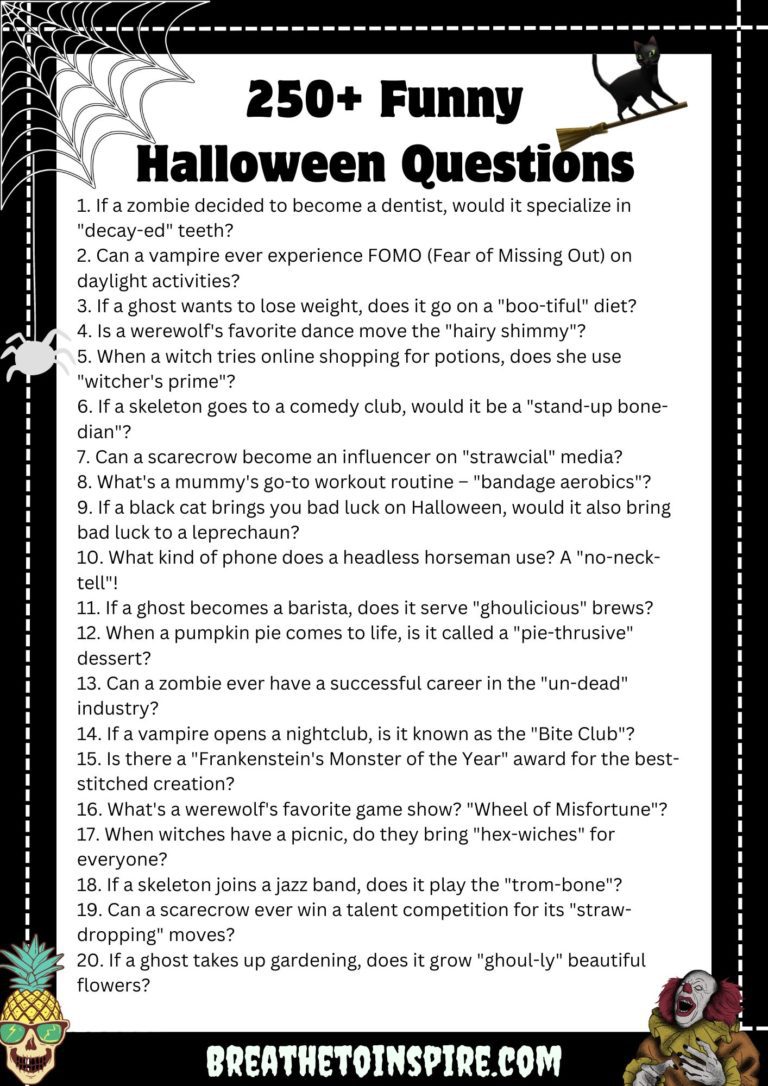 250+ Funny Halloween Questions For This Spooktacular Season 2023 Fun