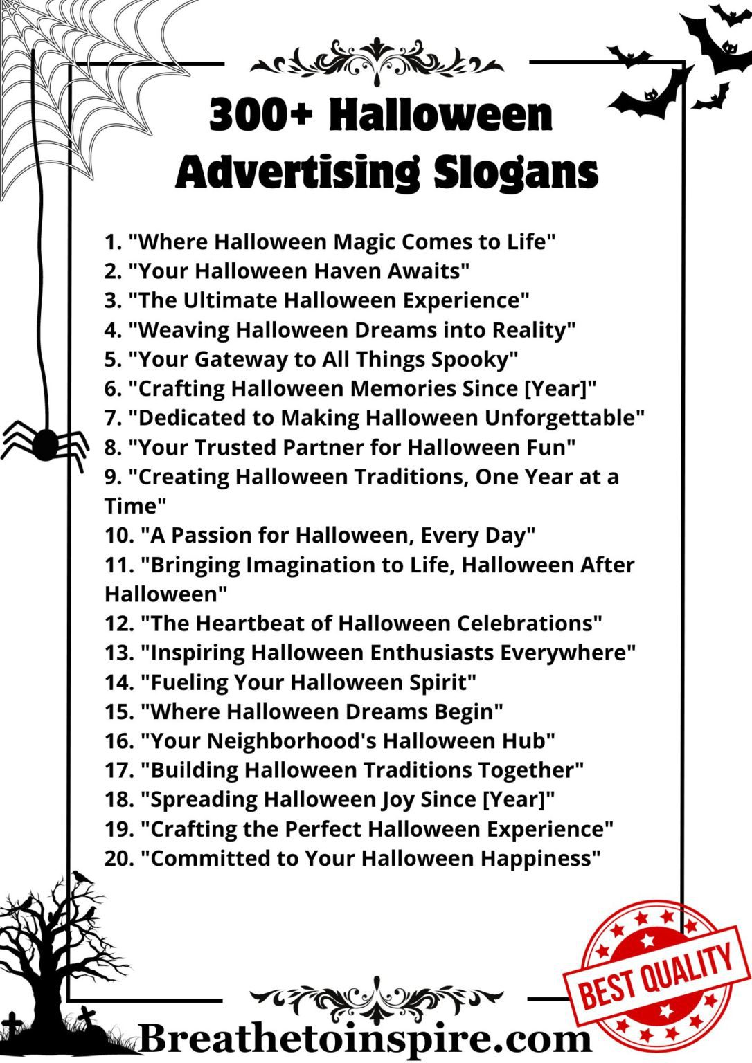 halloween advertising slogans