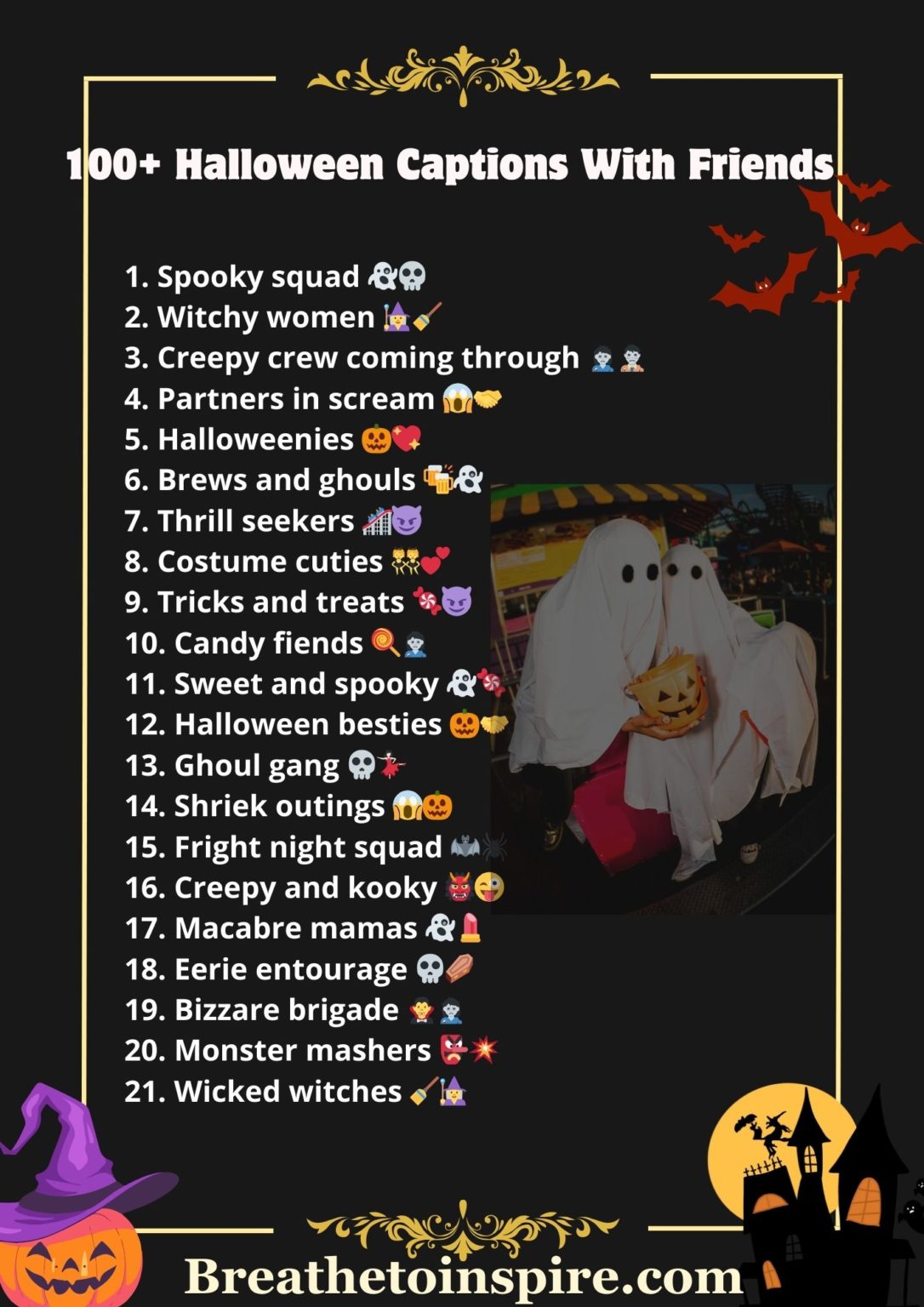 100+ Halloween Captions With Friends For Instagram Post Pictures (2023