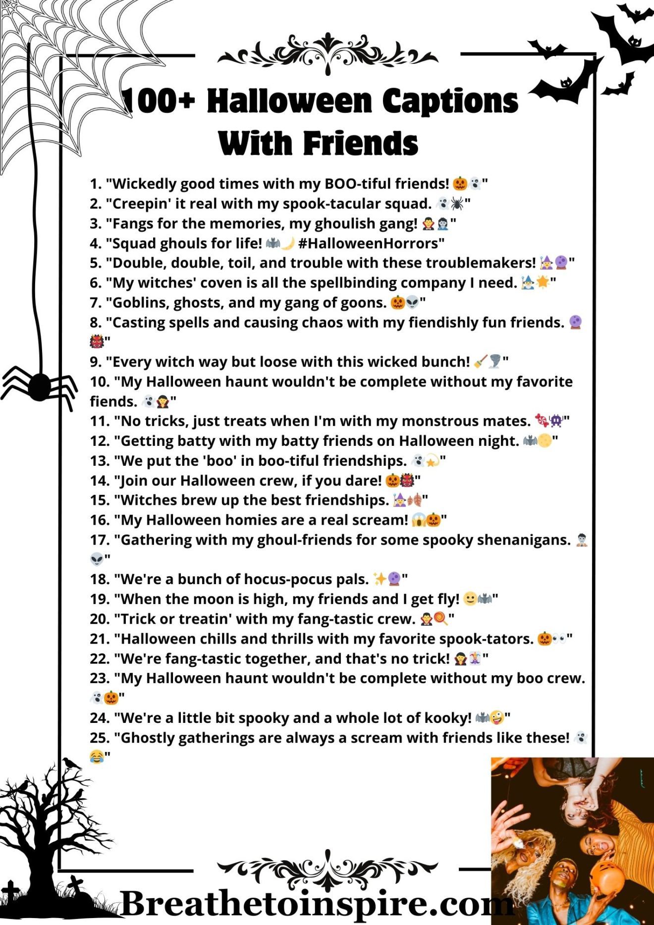 100+ Halloween Captions With Friends For Instagram Post Pictures (2023