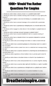 1000+ Would You Rather Questions For Couples From Funny To Dirty